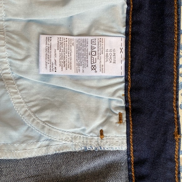 Old Navy 10 Petite Pop Icon Skinny Mid-Rise Jeans Dark-Wash NWT - Picture 7 of 7